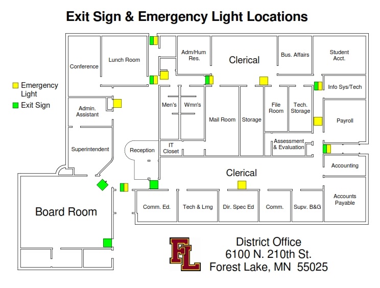 Emergency Exit Light Locations